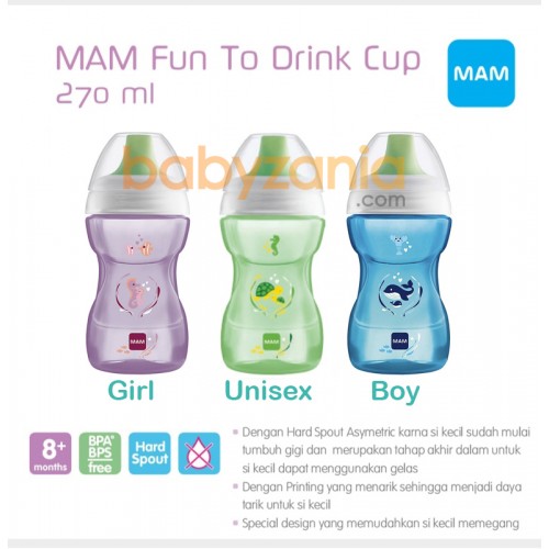 MAM Fun to Drink Cup Botol Minum Anak 270 ml - Boy / Girl / Unisex